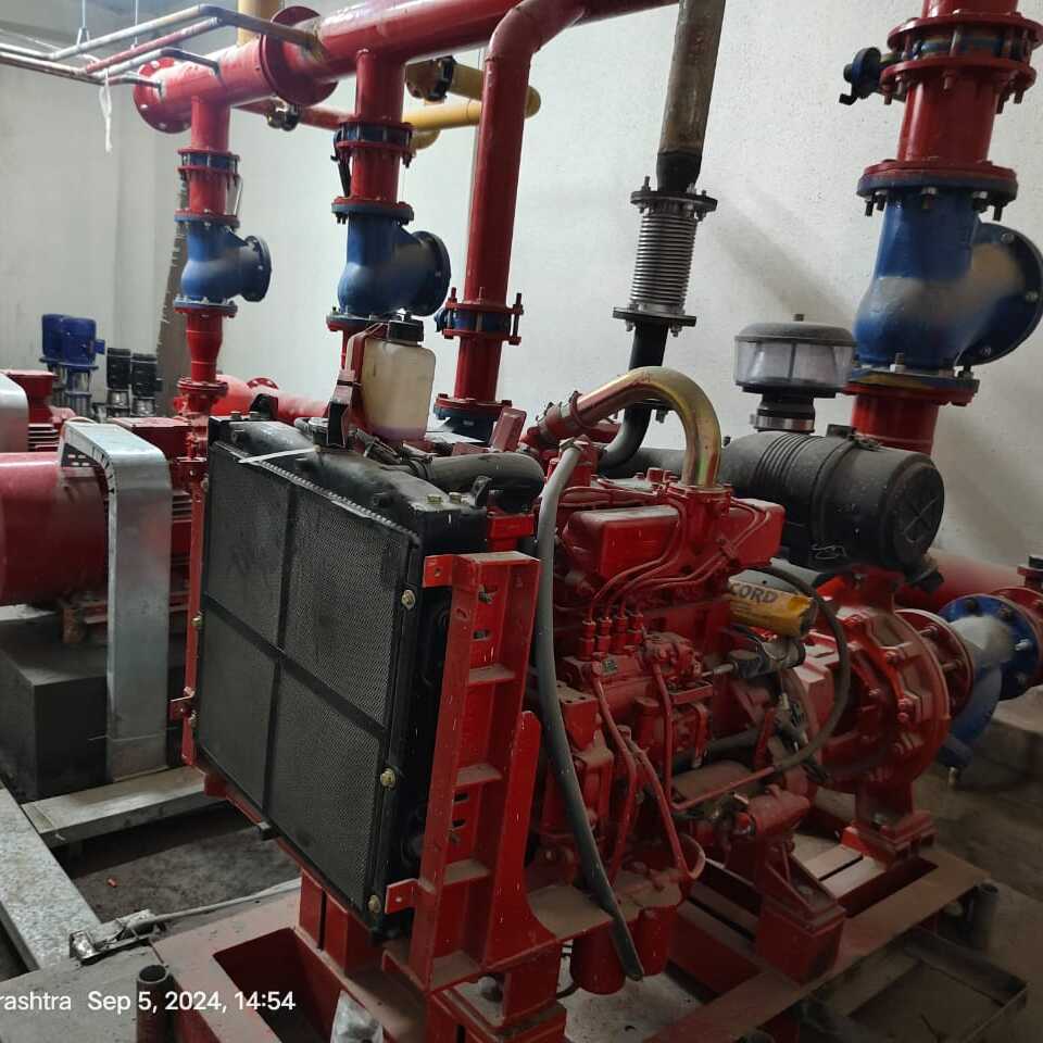 Diesel engine pumpset during site testing